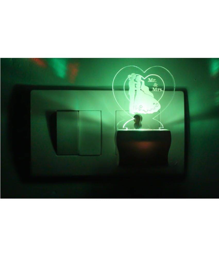 AFAST 3D Color Changing Plug & Play Valentine Gifting Night Lamp White - Pack of 1 AFAST 3D Color Changing Plug & Play Valentine Gifting Night Lamp White - Pack of 1