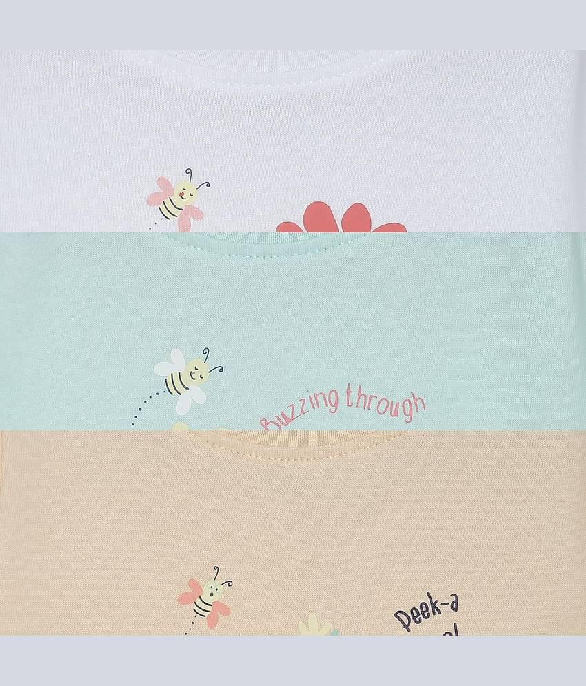 MINI KLUB Pack of 3 Baby Girls 100% Cotton ( Multi )