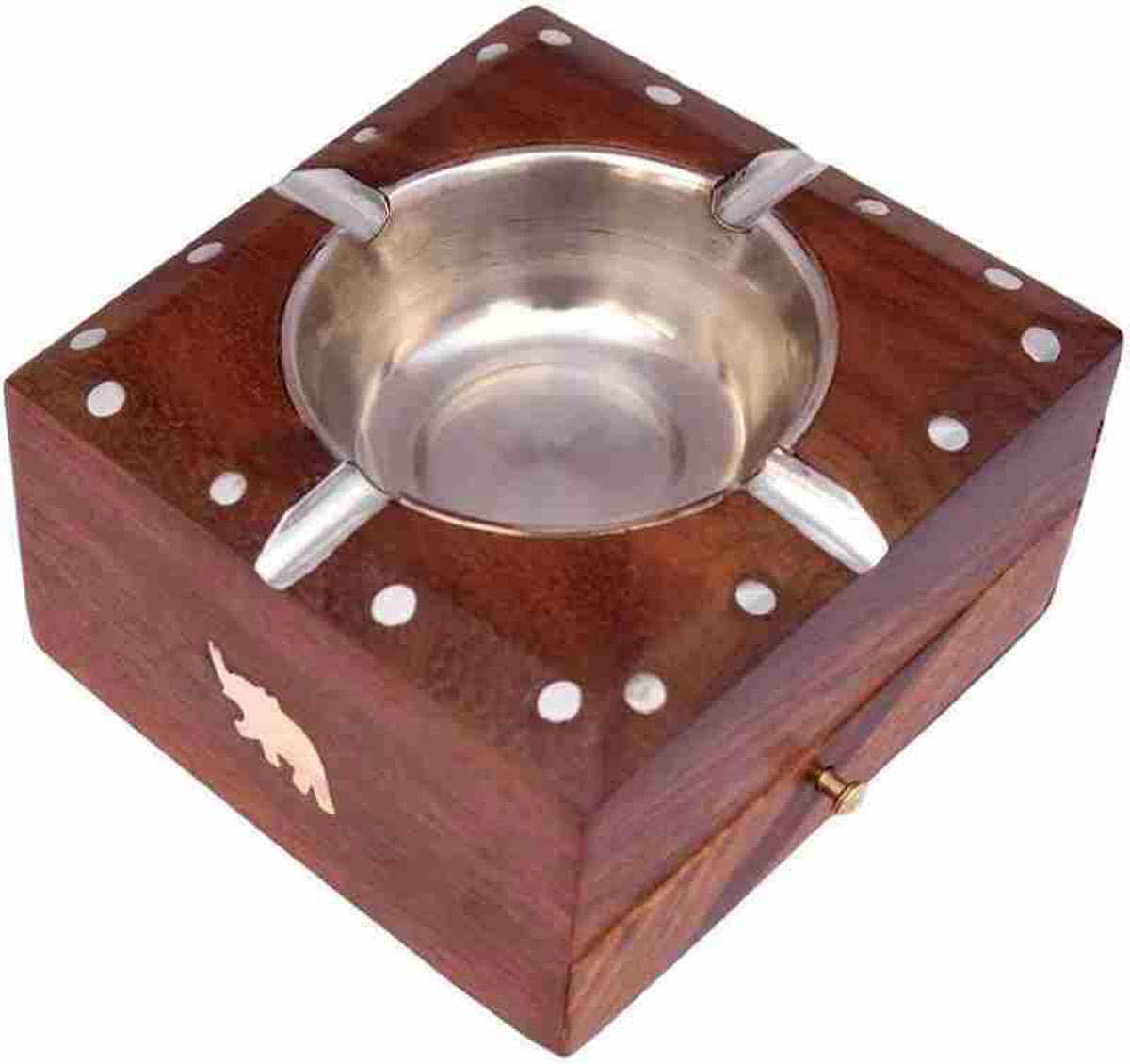     			Wooden Dror Ash Tray Set Of 1