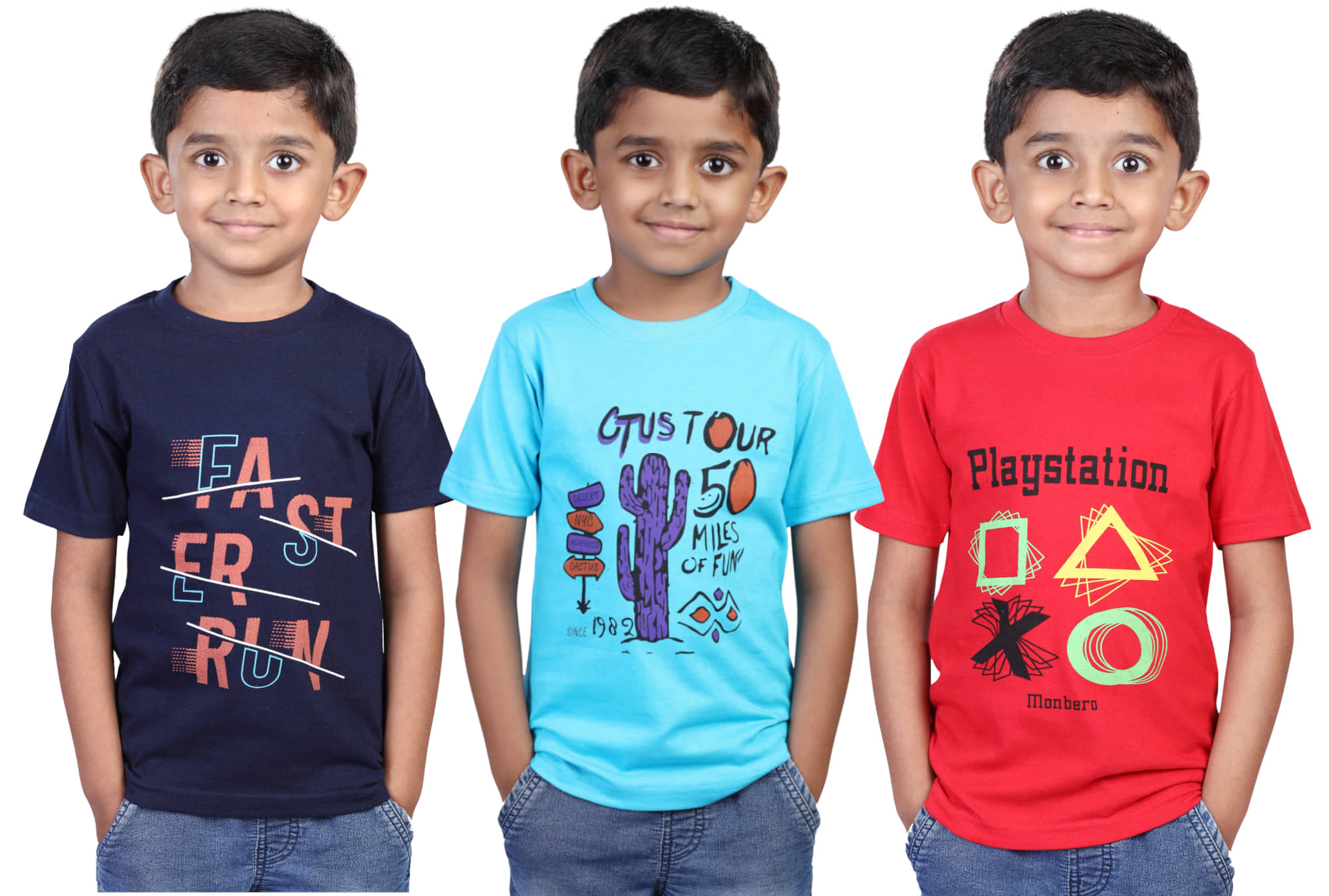JILZ Pack of 1 Boys Cotton T-Shirt ( Multi Color )