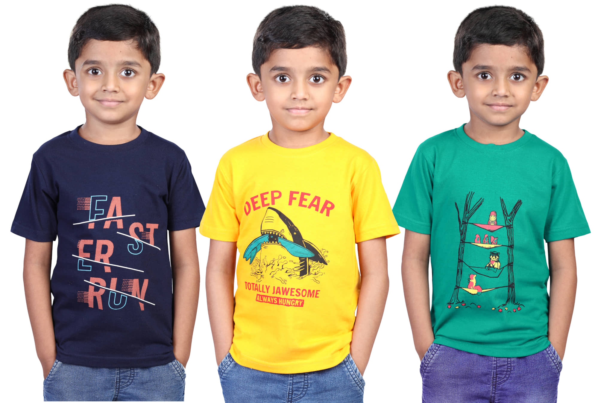 JILZ Pack of 1 Boys Cotton T-Shirt ( Multi Color )