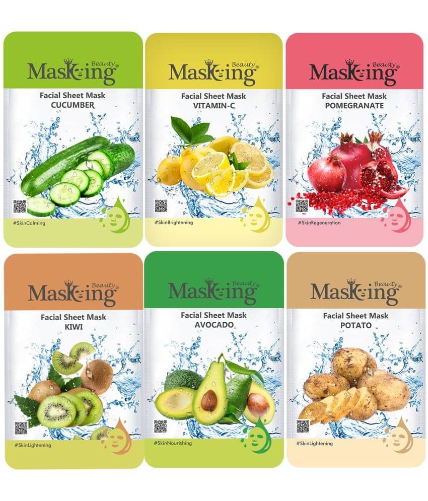     			Masking - Fairness Sheet Mask for All Skin Type (Pack of 6)