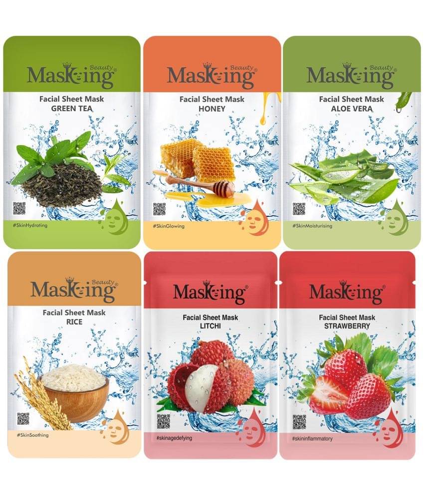     			Masking - Fairness Sheet Mask for All Skin Type (Pack of 6)