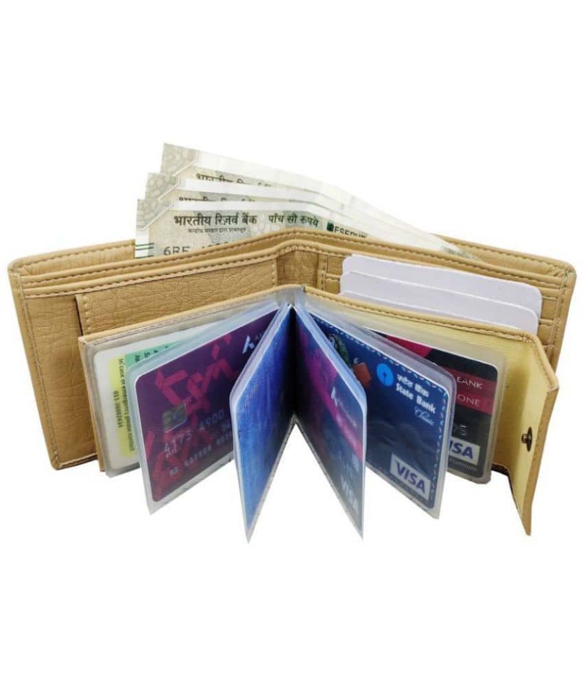 WENZEST Leather Beige Formal Short Wallet - Handbags | Buy online on ZillyBuy