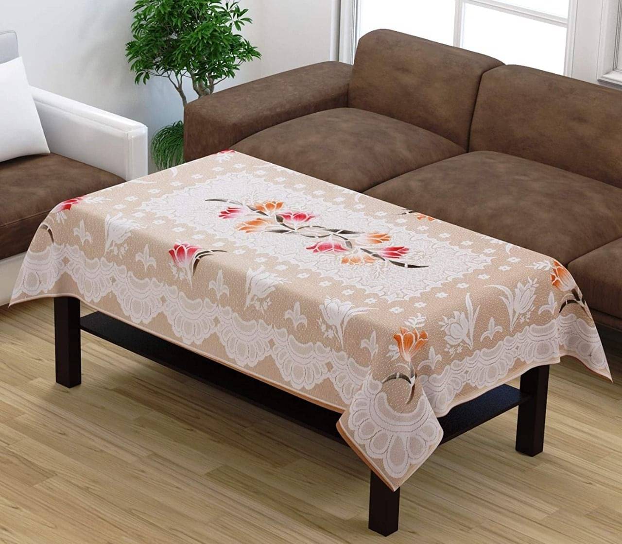     			Polyester Printed 4 Seater Rectangular Centre Table Cover Table Cover (152 x 101 cm)-Multicolor