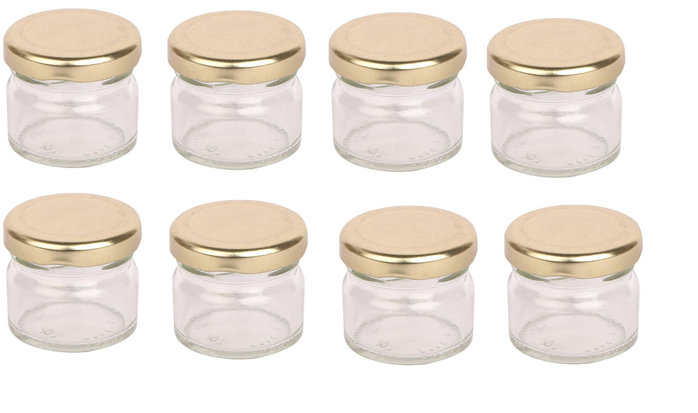     			AFAST Airtight Storage  Glass Food Container Set of 8 50 mL