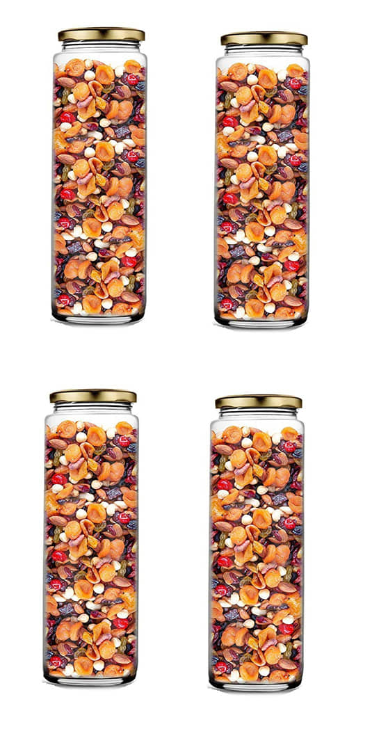 AFAST Airtight Storage  Glass Food Container Set of 4 400 mL