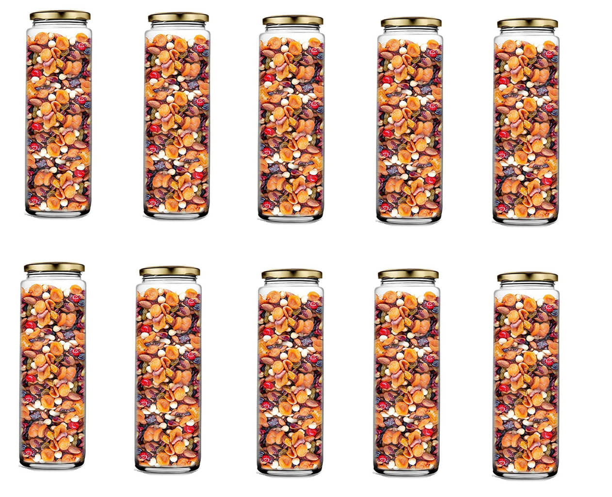AFAST Airtight Storage  Glass Food Container Set of 10 350 mL