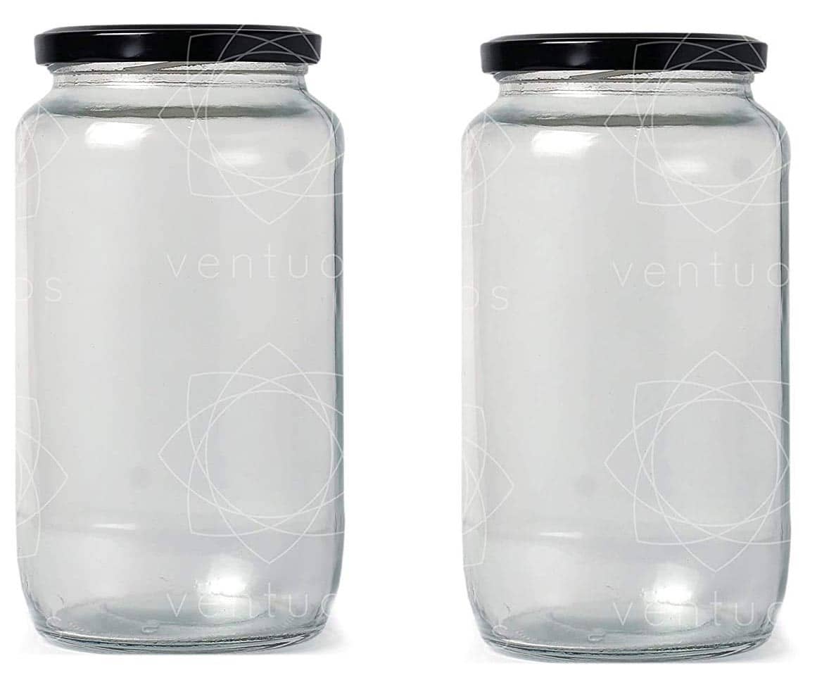 AFAST Airtight Storage  Glass Food Container Set of 2 1000 mL