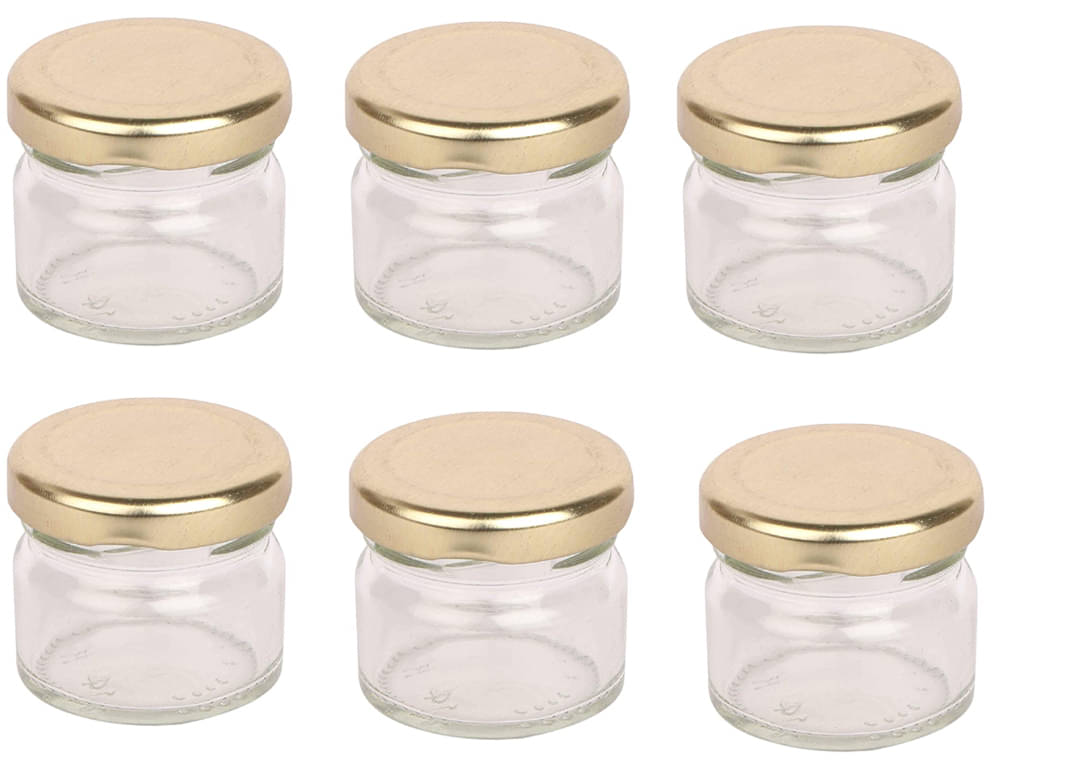     			AFAST Airtight Storage  Glass Food Container Set of 6 40 mL