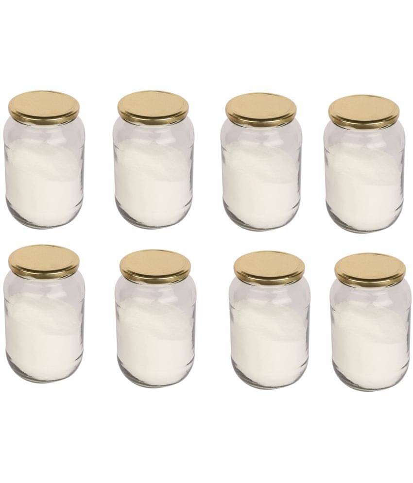     			AFAST Airtight Storage  Glass Food Container Set of 8 400 mL