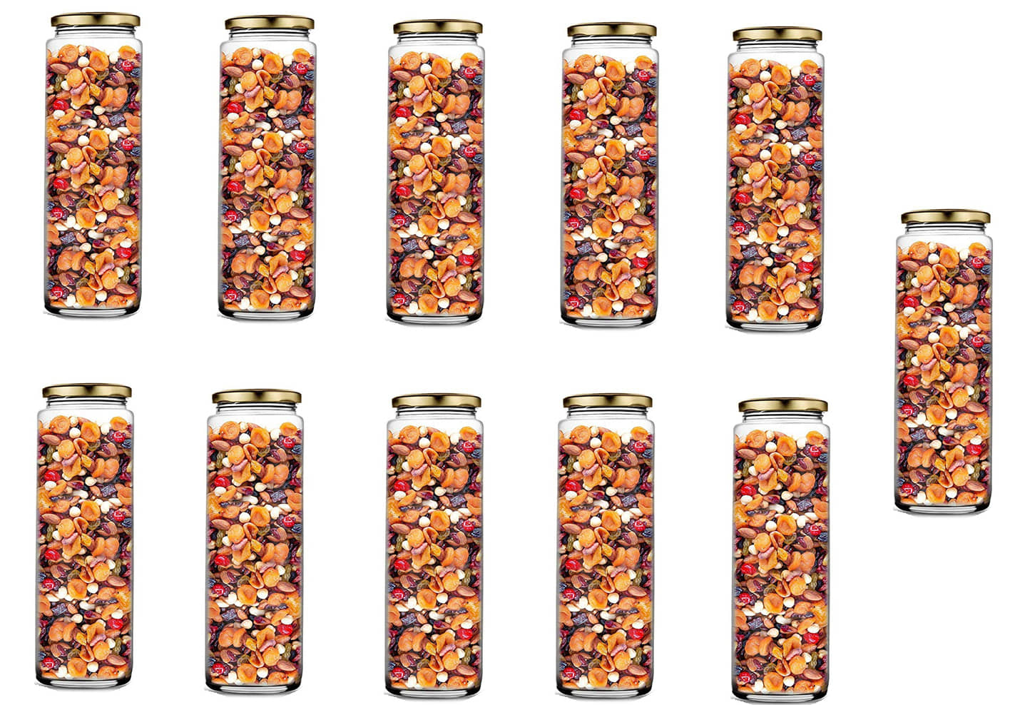 AFAST Airtight Storage  Glass Food Container Set of 11 500 mL