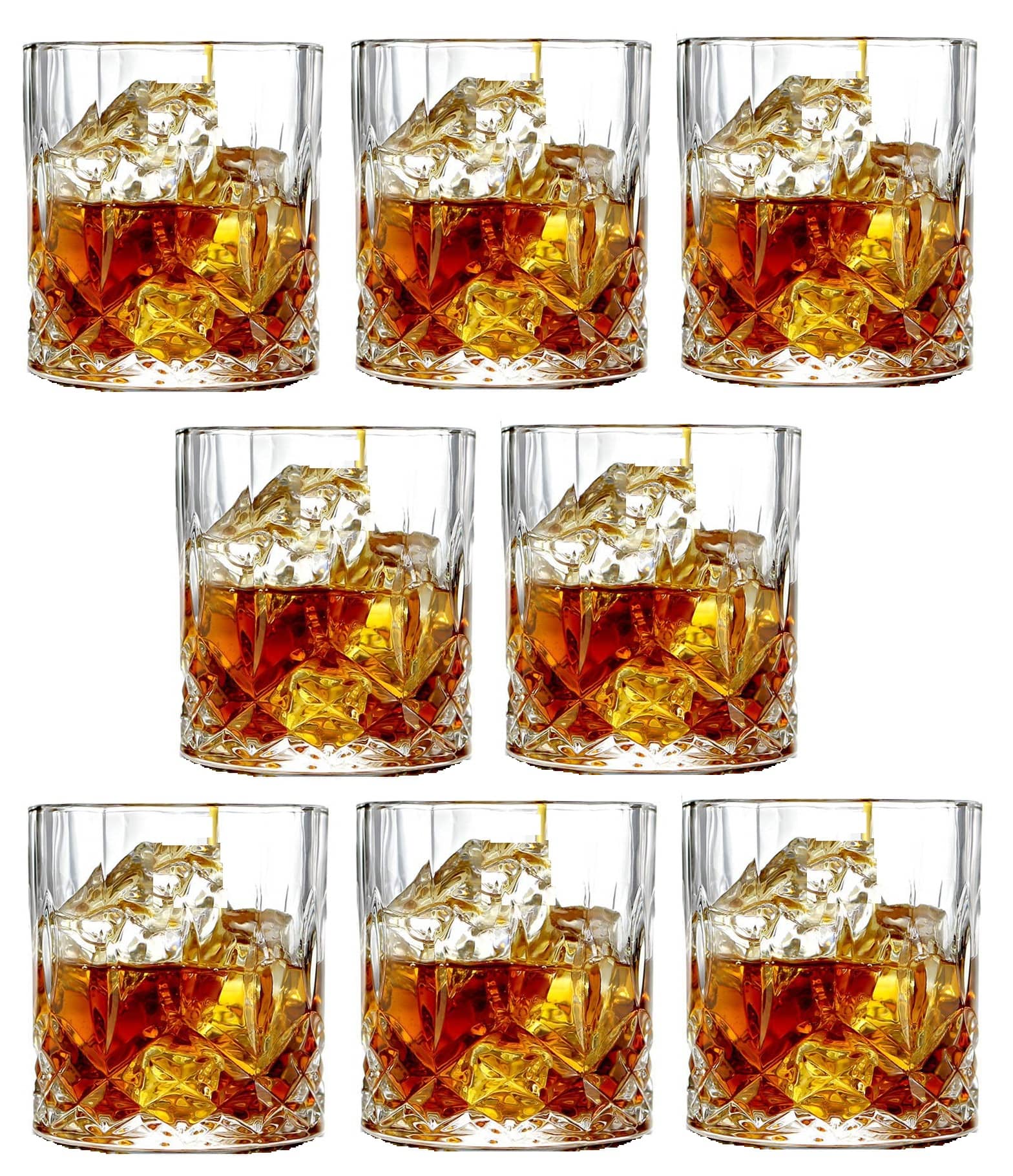 Afast Whisky  Glasses Set,  200 ML - (Pack Of 8)