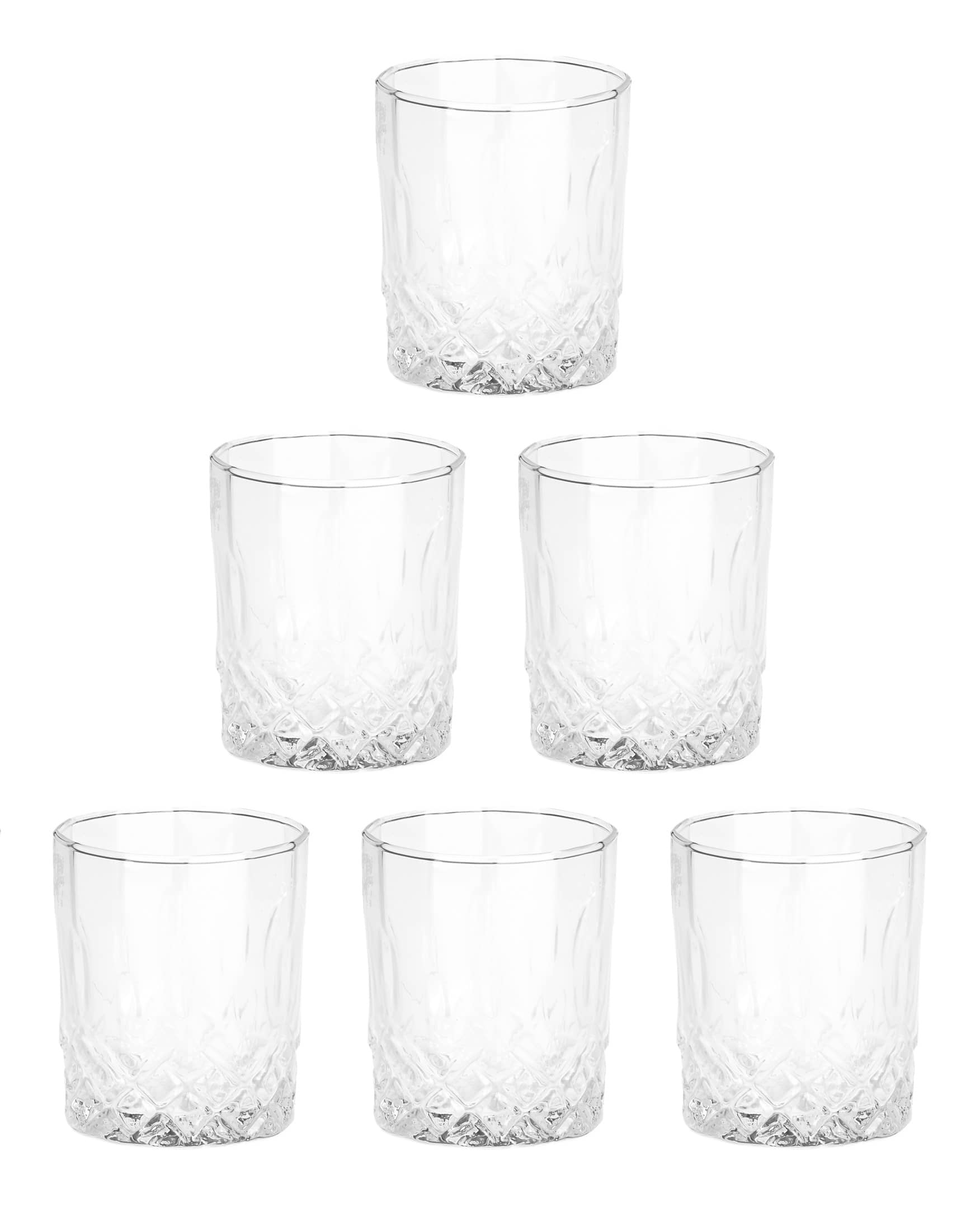 Afast Whisky  Glasses Set,  200 ML - (Pack Of 6)