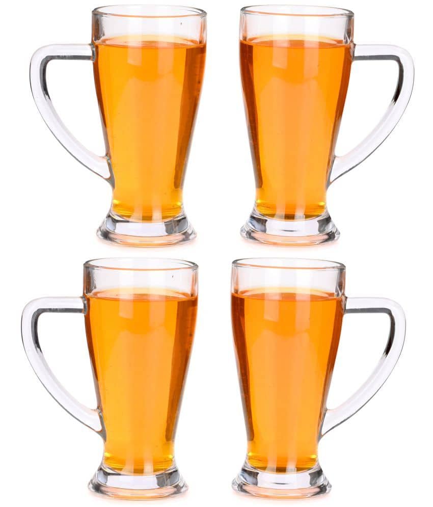Afast Beer Mug Glasses Set,  250 ML - (Pack Of 4)