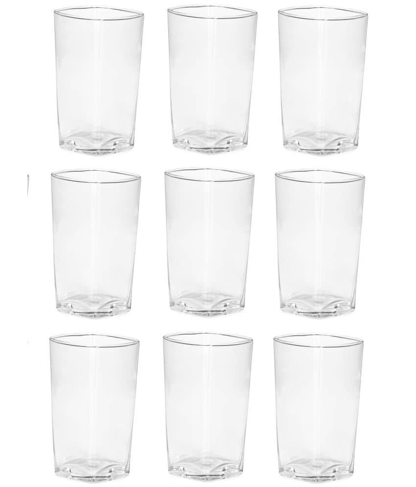 Afast Water/Juice  Glasses Set,  350 ML - (Pack Of 9)