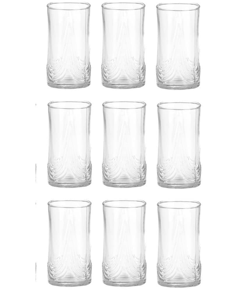 Afast Water/Juice  Glasses Set,  300 ML - (Pack Of 9)