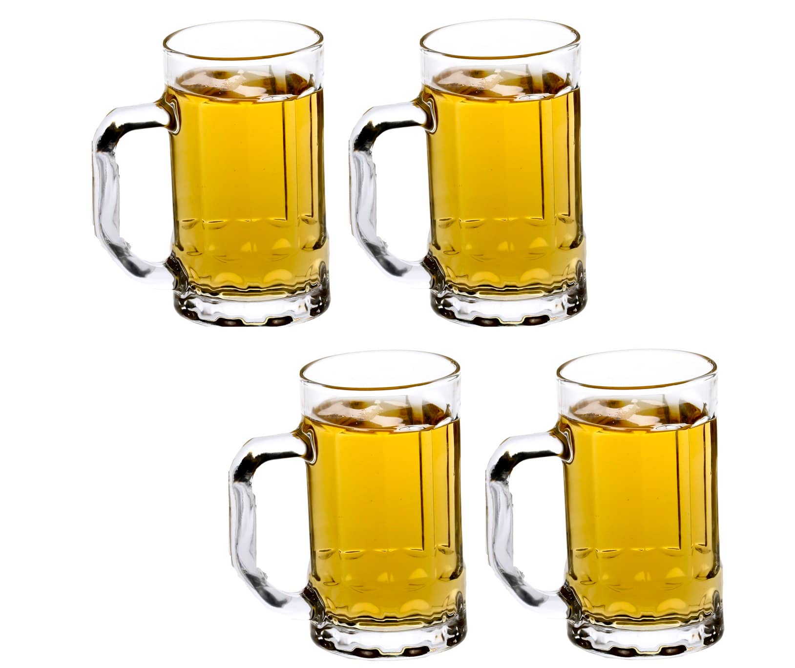 Afast Beer Mug Glasses Set,  400 ML - (Pack Of 4)