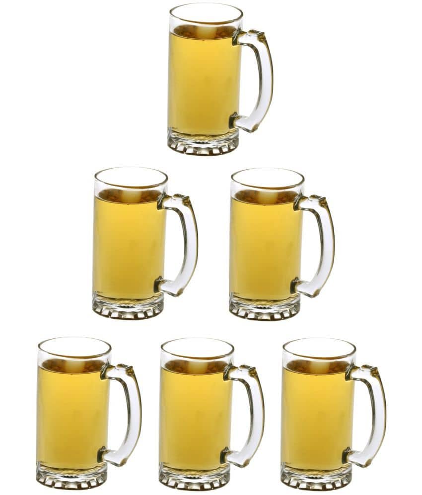 Afast Beer Mug Glasses Set,  500 ML - (Pack Of 6)
