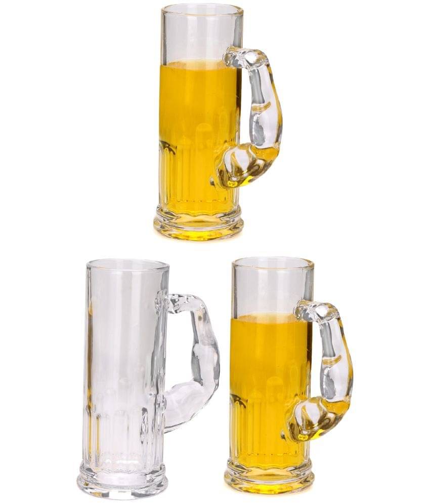     			Afast Beer Mug Glasses Set,  600 ML - (Pack Of 3)