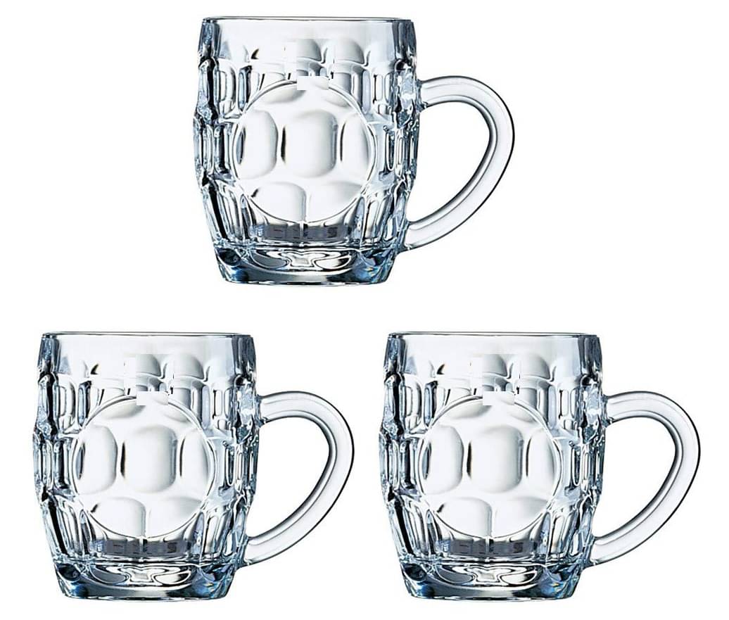     			Afast Beer Mug Glasses Set,  550 ML - (Pack Of 3)