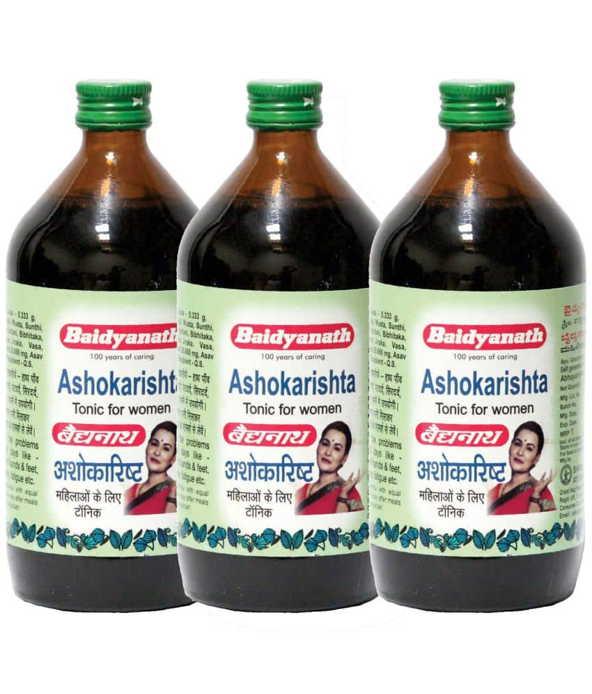 Baidyanath Ashokarishta Asava Liquid 450 Ml Pack of 3