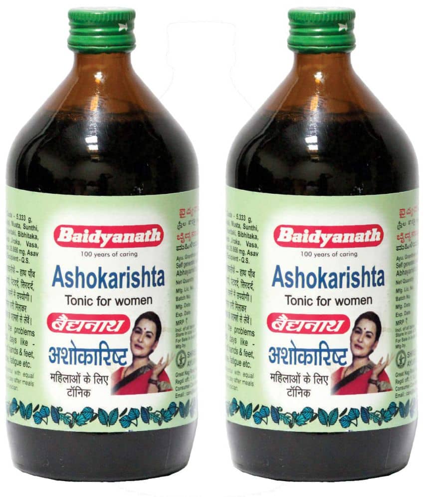 Baidyanath Ashokarishta Asava Liquid 450 Ml Pack of 2
