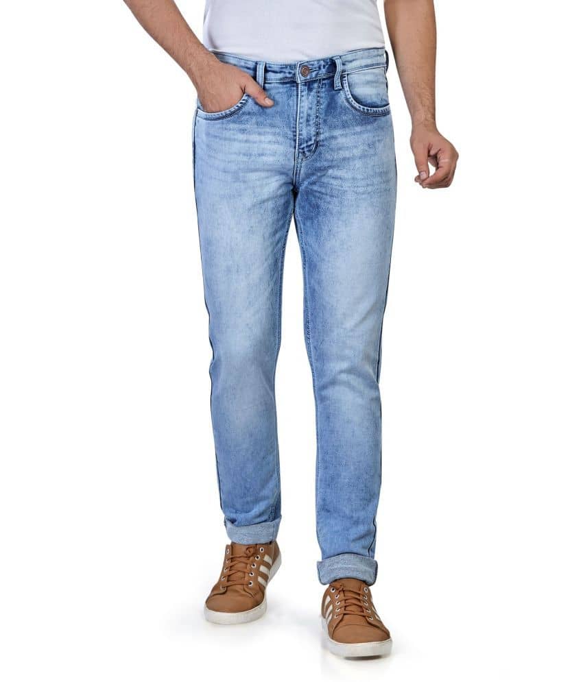 HJ HASASI Blue Slim Fit Jeans - Jeans | Buy online on ZillyBuy