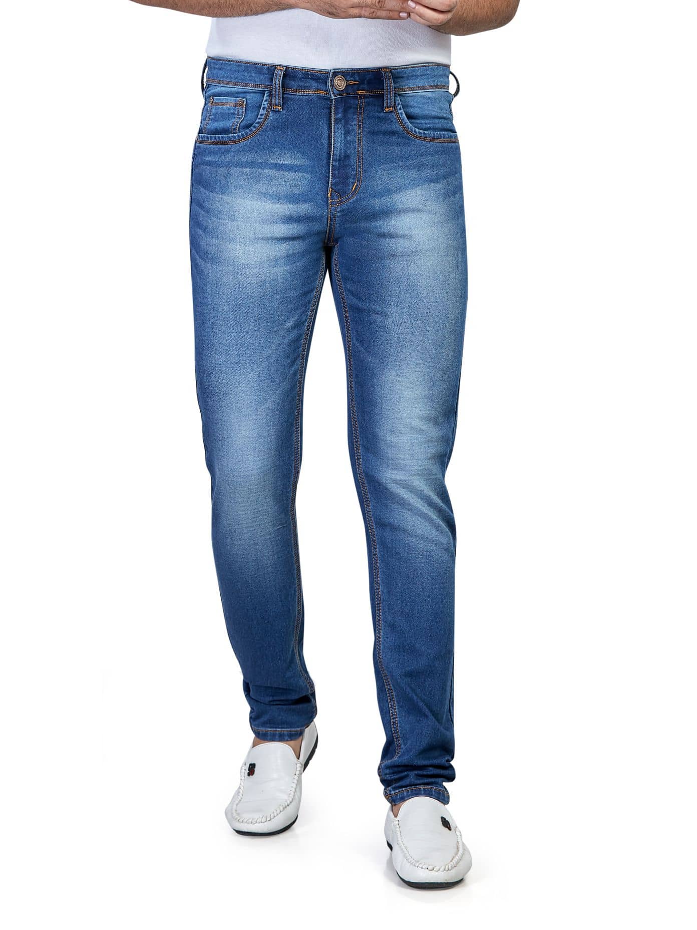 HJ HASASI Blue Slim Fit Jeans - Jeans | Buy online on ZillyBuy