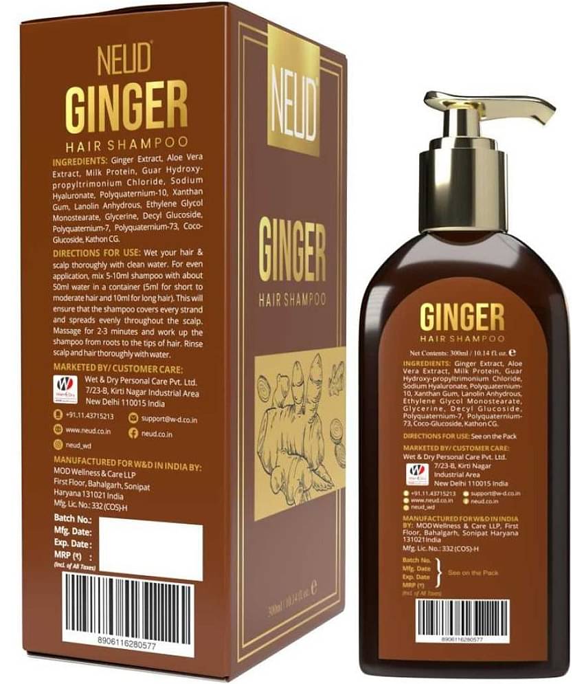 NEUD Premium Ginger Hair Shampoo for Men & Women - 1 Pack (300ml)