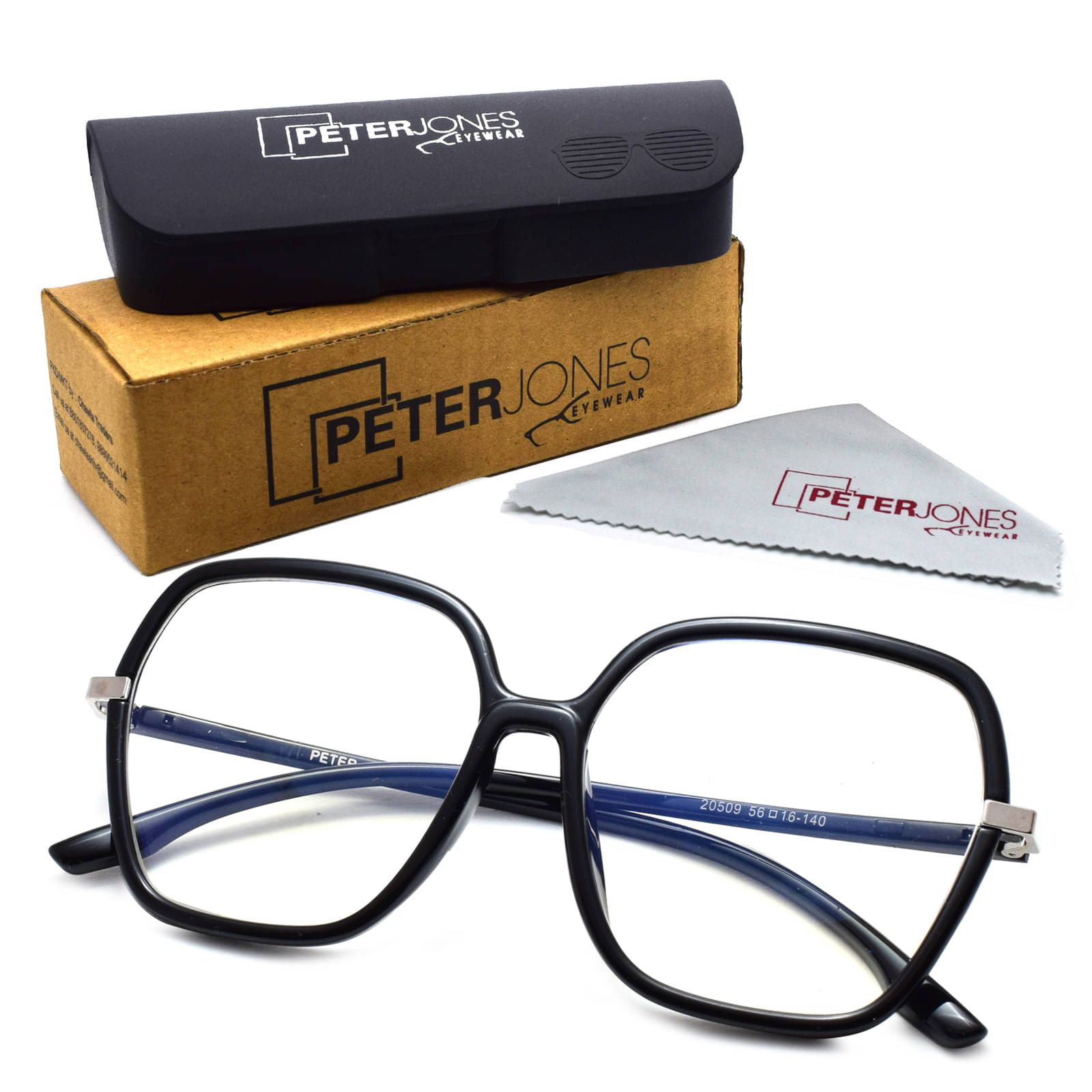     			Peter Jones BlueCut Zero Power Computer Glasses For Eye Protection