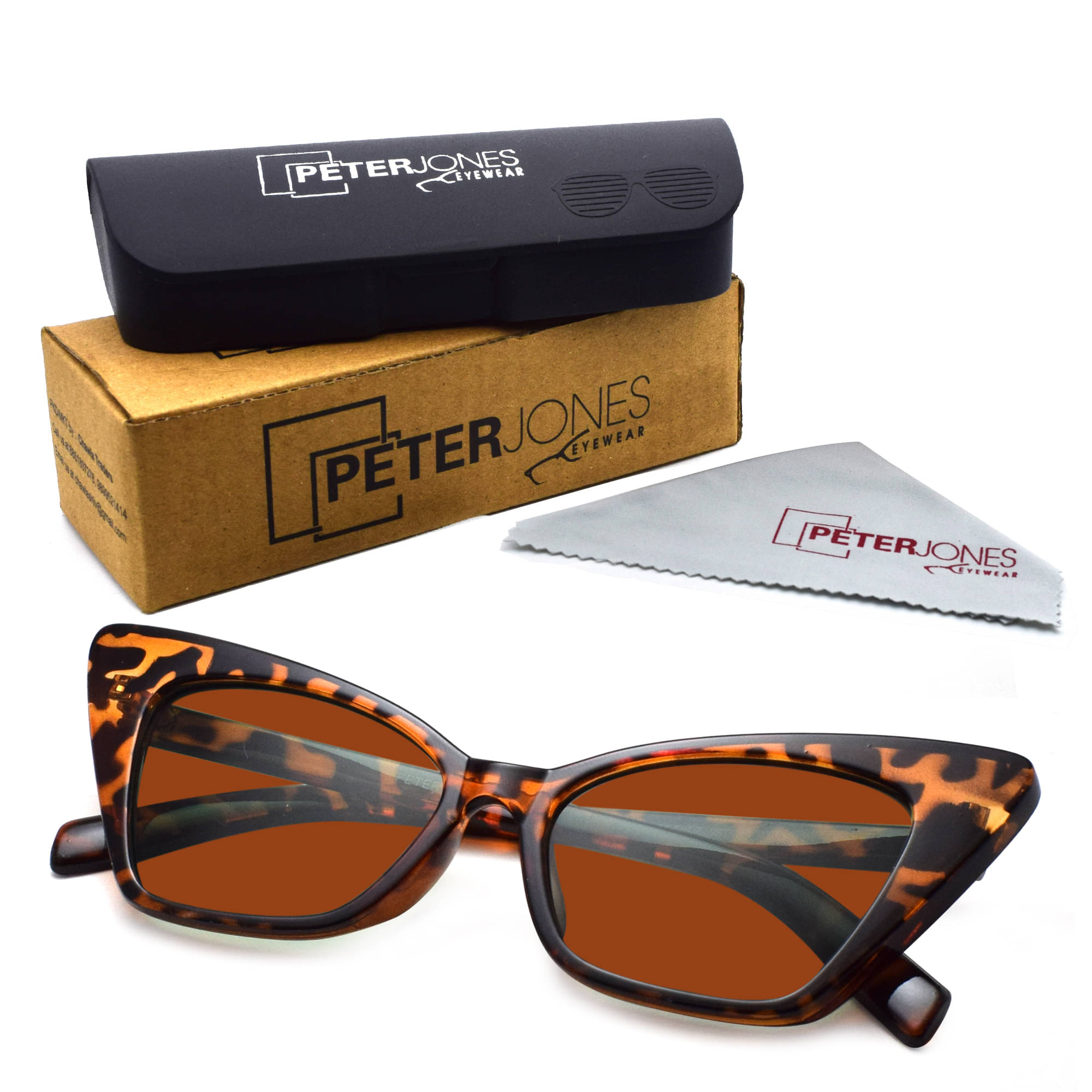 Peter Jones - Brown Cat Eye Sunglasses Pack of 1 Peter Jones - Brown Cat Eye Sunglasses Pack of 1
