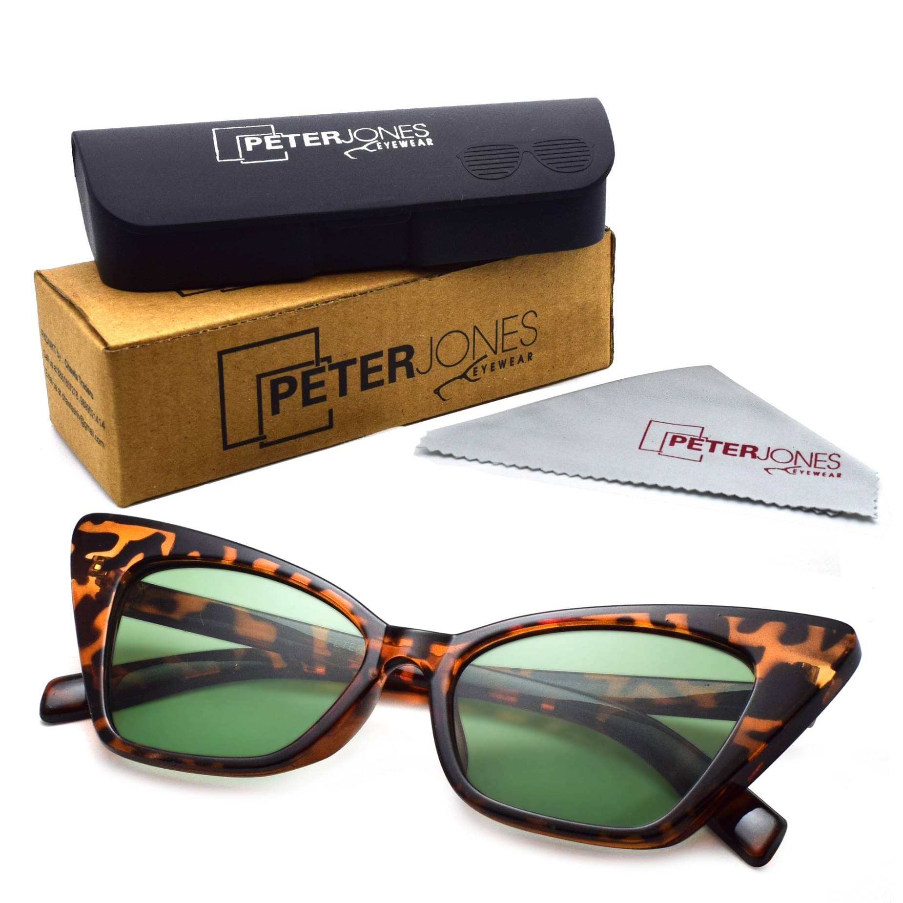     			Peter Jones - Green Cat Eye Sunglasses Pack of 1