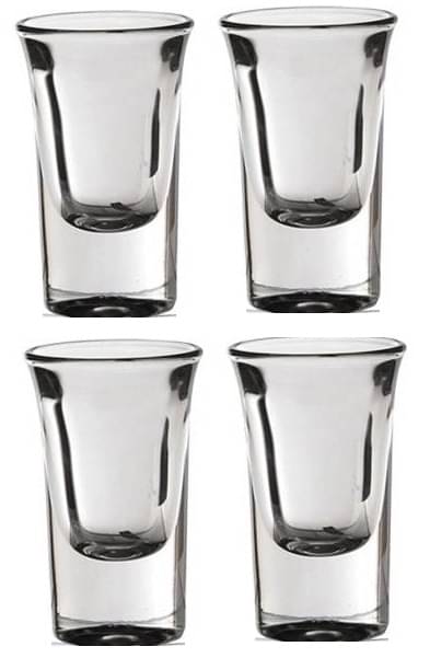     			Afast Shot  Glasses Set,  30 ML - (Pack Of 4)