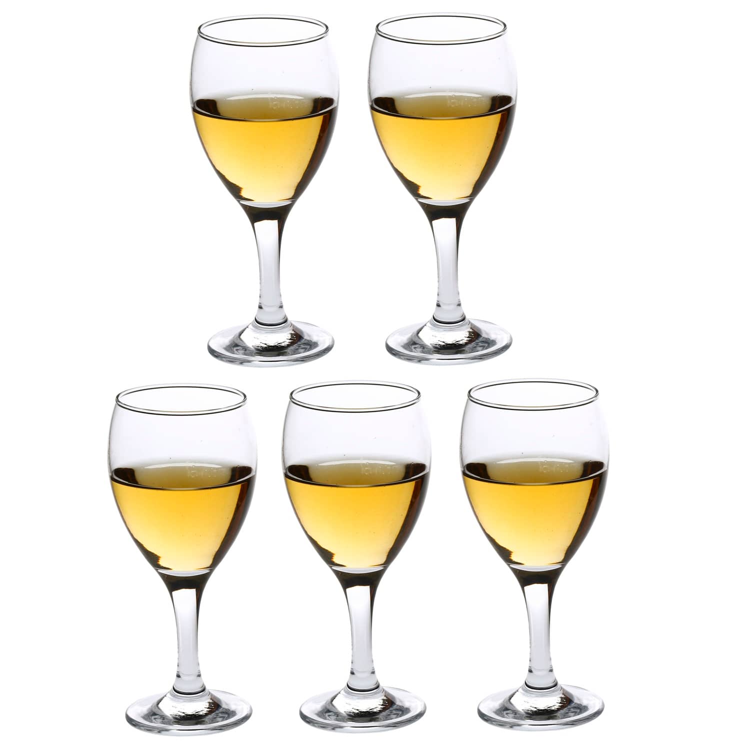 Afast Wine  Glasses Set,  250 ML - (Pack Of 5)
