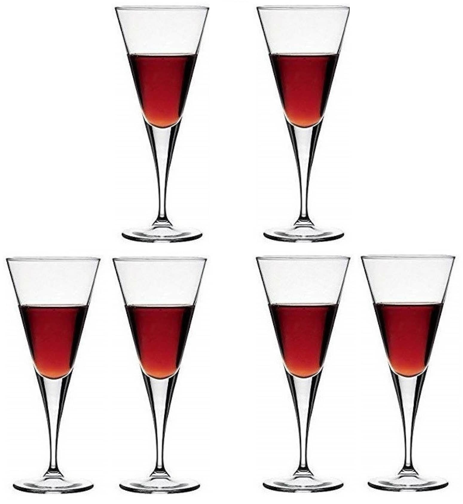 Afast Wine  Glasses Set,  150 ML - (Pack Of 6)