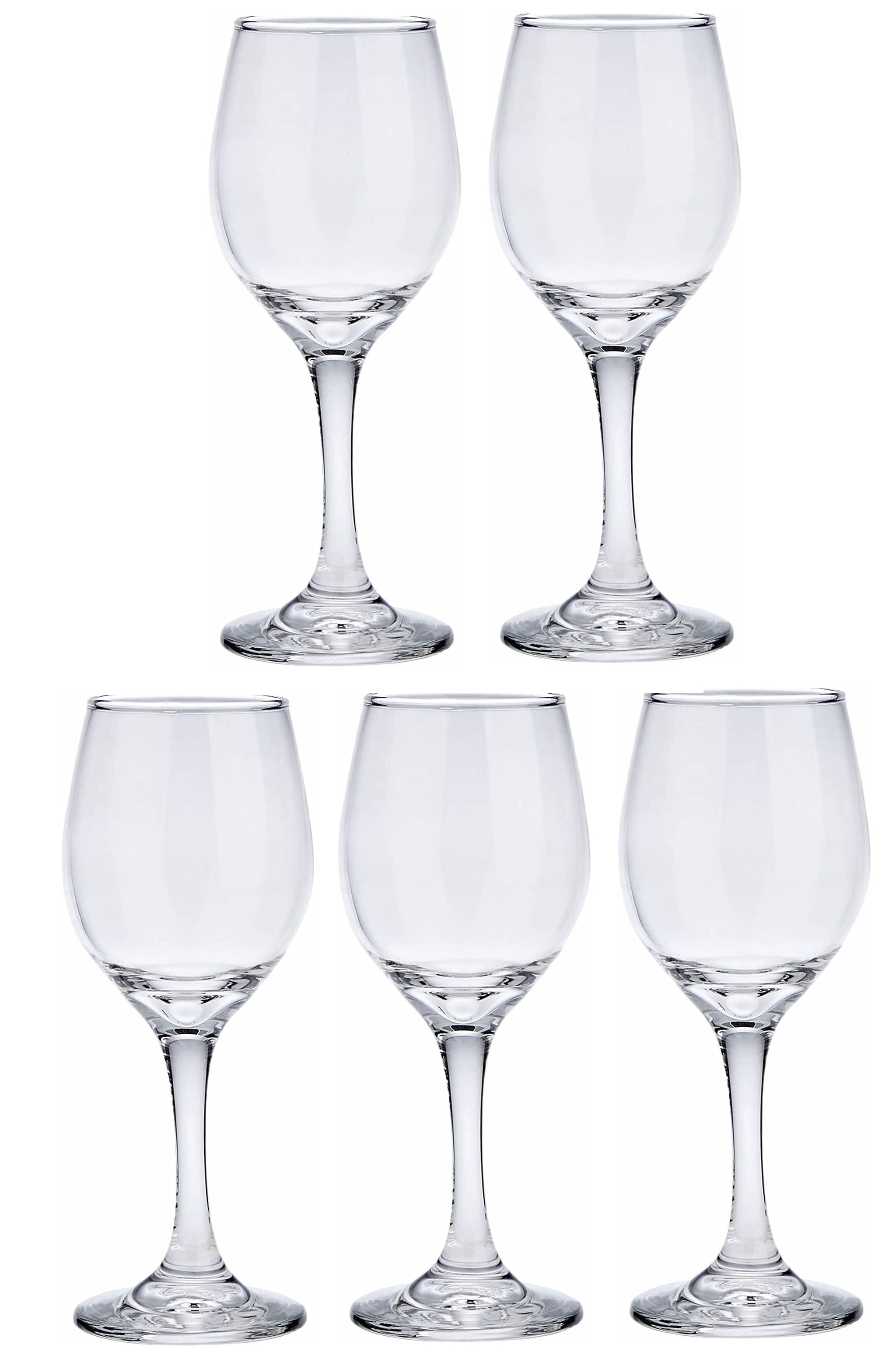 Afast Wine  Glasses Set,  250 ML - (Pack Of 5)
