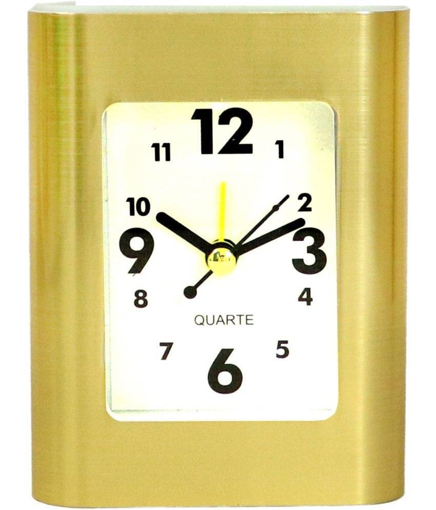     			Sigaram Analog Plastic Assymetric Table Clock - Pack of 1