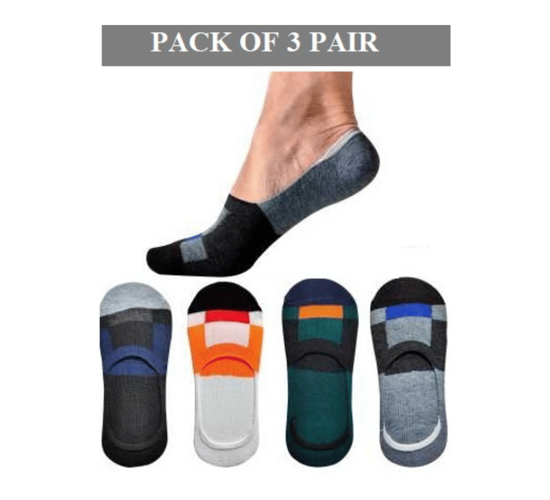     			DAYAKU Unisex Multicolor Blend Anti-Skid Ankle Length Socks ( Pack of 3 )