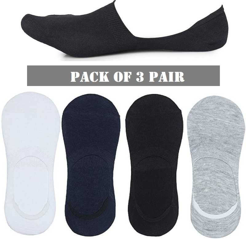 DAYAKU Unisex Multicolor Blend Solid Anti-Skid Ankle Length Socks ( Pack of 3 ) DAYAKU Unisex Multicolor Blend Solid Anti-Skid Ankle Length Socks ( Pack of 3 )