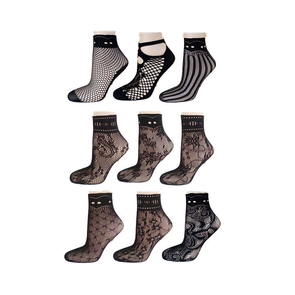 HF LUMEN - Black Nylon Women's Ankle Length Socks ( Pack of 3 )     			HF LUMEN - Black Nylon Women's Ankle Length Socks ( Pack of 3 )