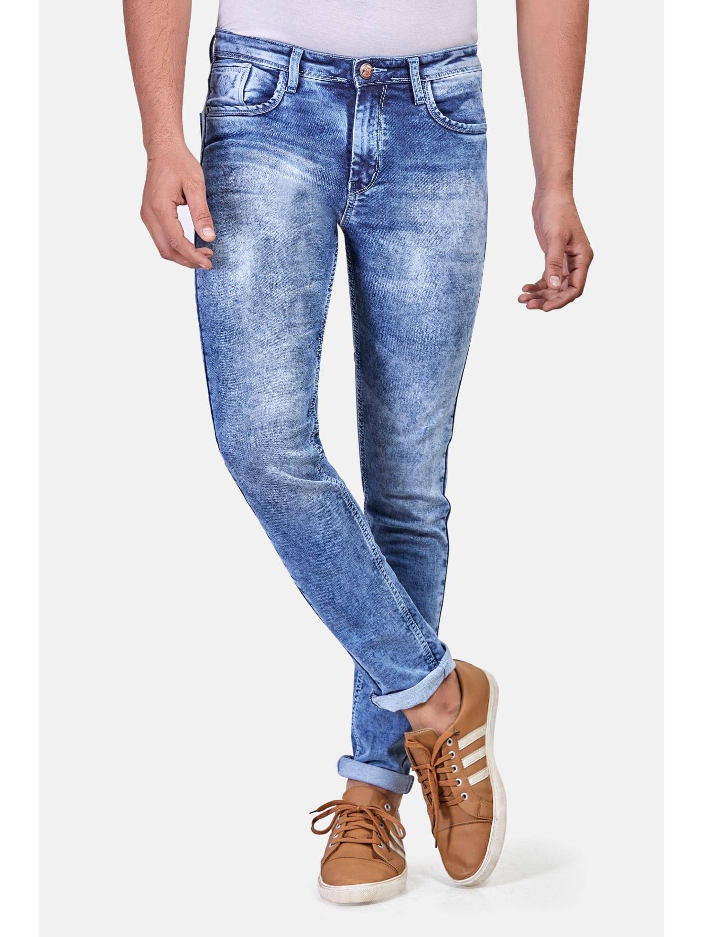 HJ HASASI Blue Regular Fit Jeans     			HJ HASASI Blue Regular Fit Jeans