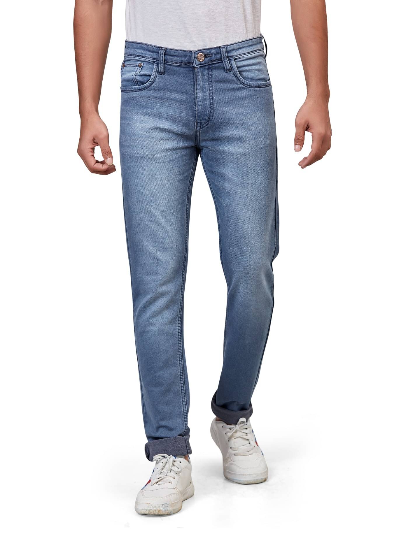     			HJ HASASI Blue Regular Fit Jeans