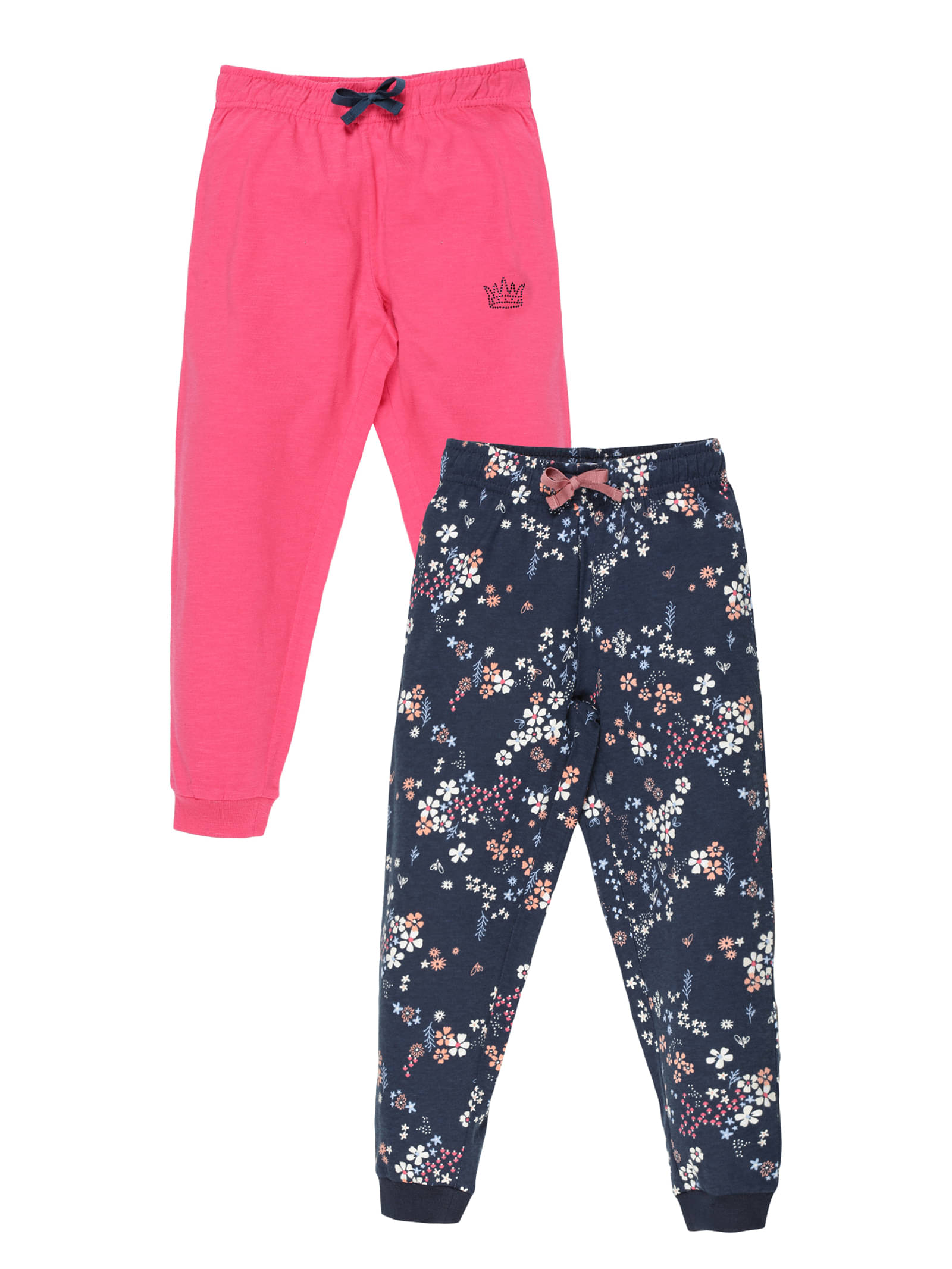     			PLUM TREE Pack of 2 Girls 100% Cotton Trackpants ( Colors )