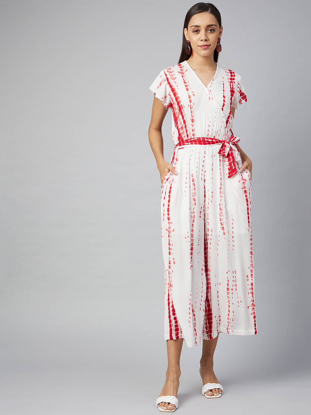StyleStone Red Rayon Jumpsuit - Single StyleStone Red Rayon Jumpsuit - Single