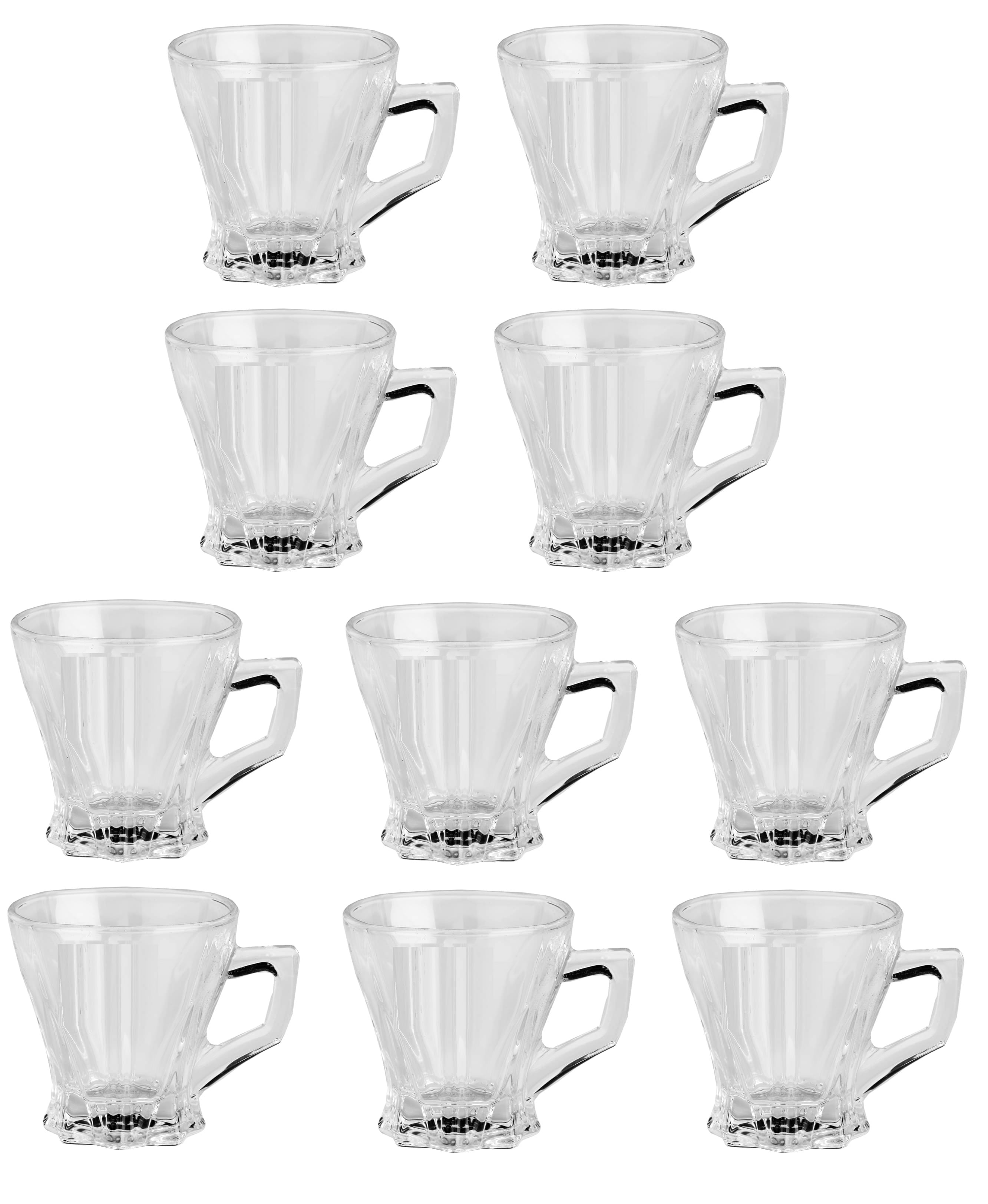     			AFAST Glass Serving Coffee And Double Walled Tea Cup 10 Pcs 100 ml