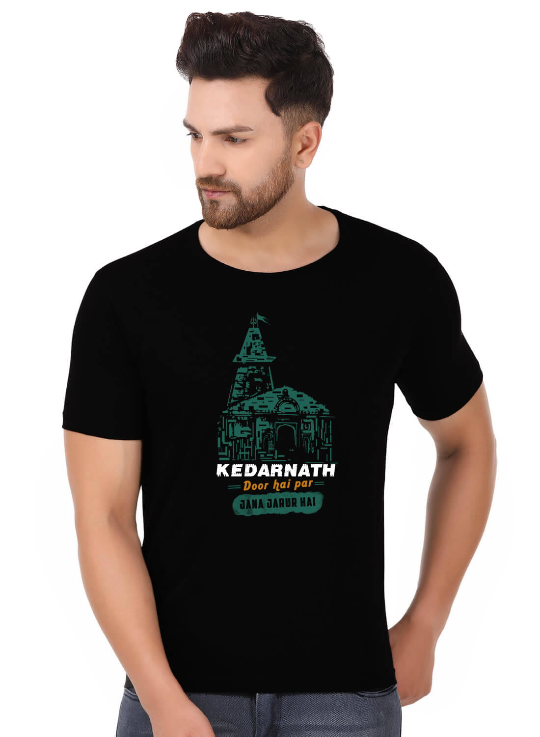 Prabhu Bhakti Multi Cotton Blend Printed T-Shirt Prabhu Bhakti Multi Cotton Blend Printed T-Shirt