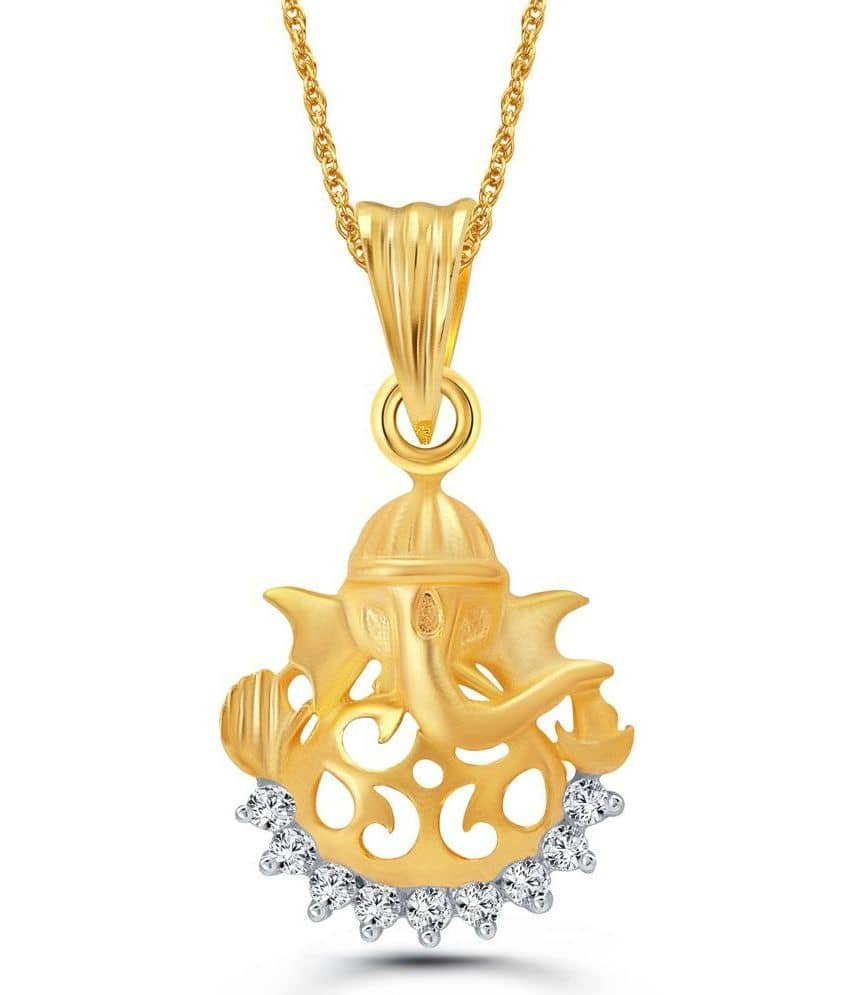 Vighnaharta Lord Ganehsa Gold Alloy Traditional Pendant Without Chain For Men - Jewellery Sets | Buy online on ZillyBuy