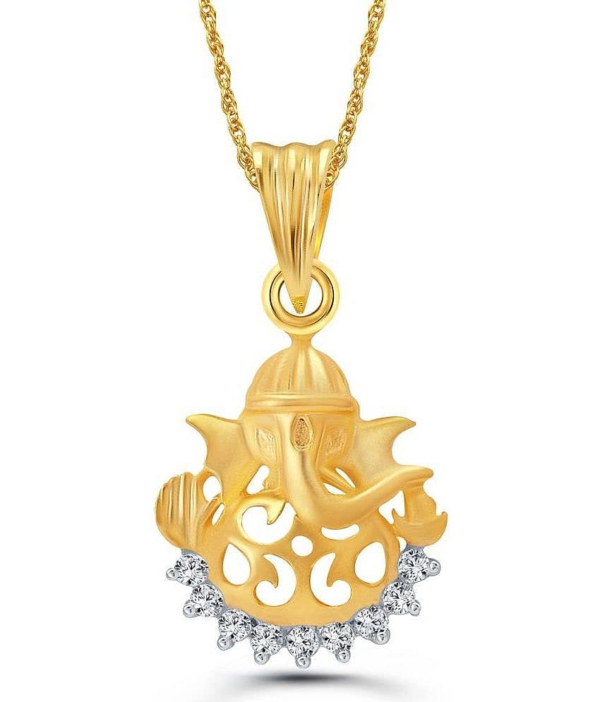 Vighnaharta Lord Ganehsa Gold Alloy Traditional Pendant Without Chain For Men - Jewellery Sets | Buy online on ZillyBuy