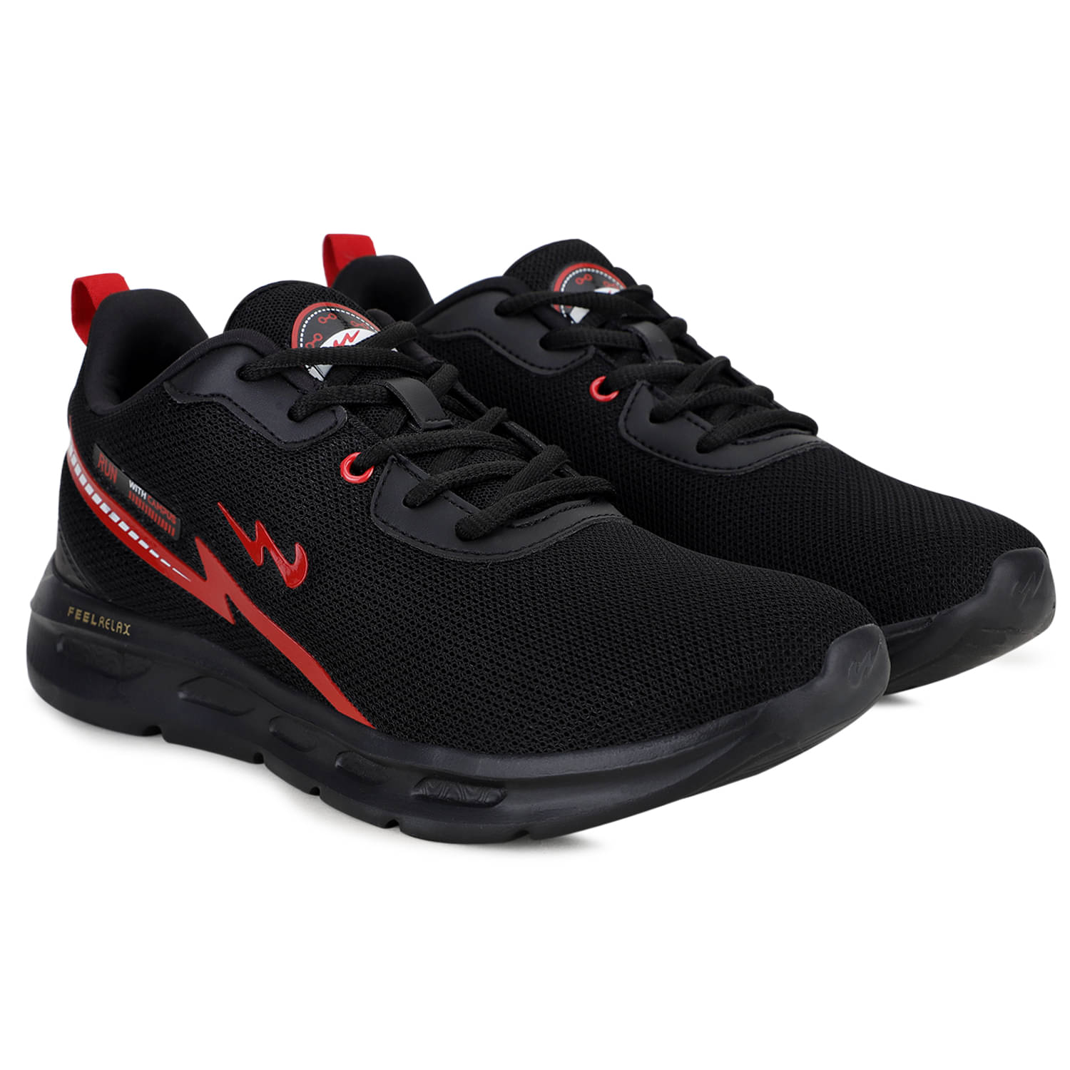     			Campus RUNNER Black Running Shoes